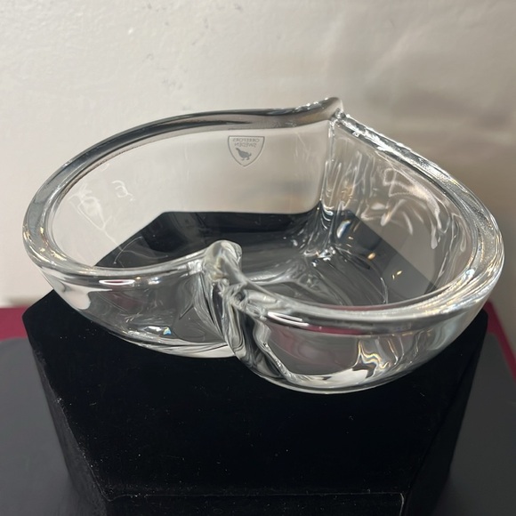 Orrefors Crystal Glass Vintage Heart Trinket Jewelry Dish Bowl - Picture 6 of 7